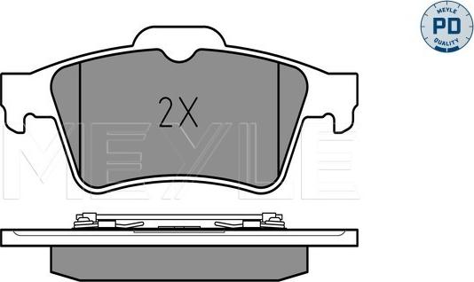 Meyle 025 234 8216/PD - Brake Pad Set, disc brake www.autospares.lv