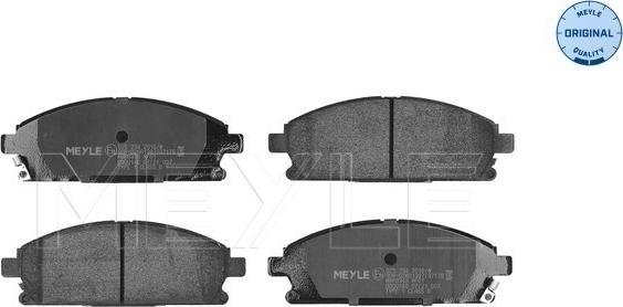 Meyle 025 234 2016/W - Brake Pad Set, disc brake www.autospares.lv