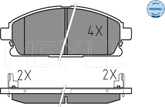 Meyle 025 234 2016/W - Bremžu uzliku kompl., Disku bremzes autospares.lv