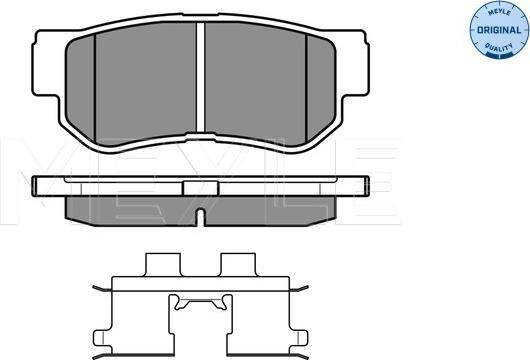 Meyle 025 235 4314/W - Тормозные колодки, дисковые, комплект www.autospares.lv