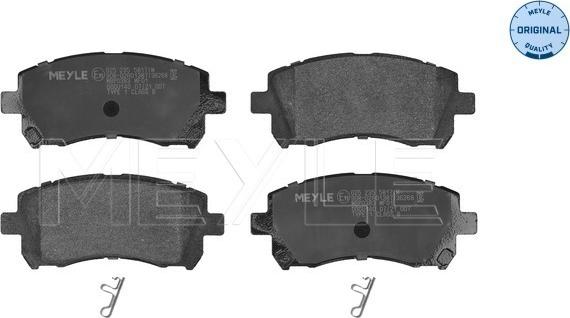 Meyle 025 235 5817/W - Brake Pad Set, disc brake www.autospares.lv