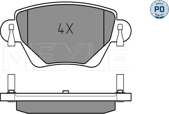 Meyle 025 235 5717/PD - Brake Pad Set, disc brake www.autospares.lv