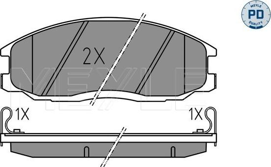 Meyle 025 235 6916/PD - Bremžu uzliku kompl., Disku bremzes www.autospares.lv