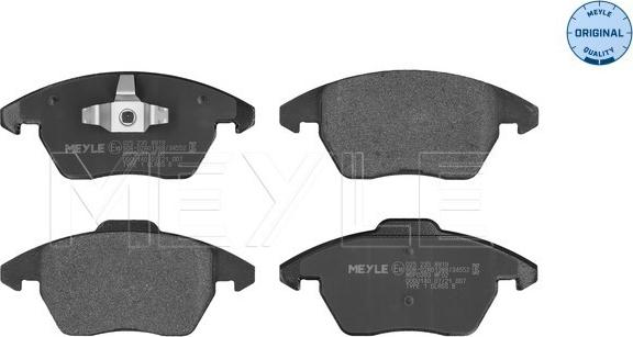 Meyle 025 235 8919 - Brake Pad Set, disc brake www.autospares.lv