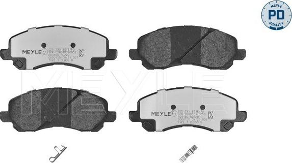 Meyle 025 235 8416/PD - Тормозные колодки, дисковые, комплект www.autospares.lv