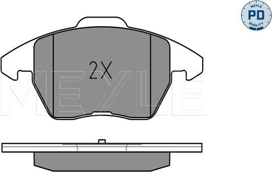 Meyle 025 235 8720/PD - Bremžu uzliku kompl., Disku bremzes autospares.lv