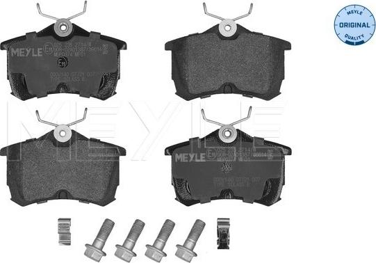 Meyle 025 235 2714/W - Brake Pad Set, disc brake www.autospares.lv