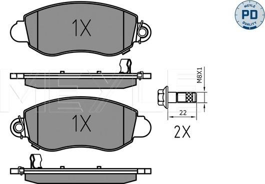 Meyle 025 235 7718/PD - Bremžu uzliku kompl., Disku bremzes www.autospares.lv