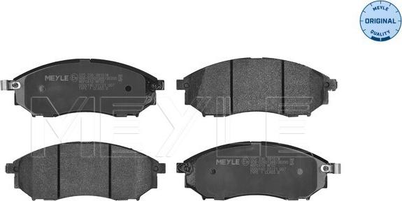 Meyle 025 236 9816/W - Brake Pad Set, disc brake www.autospares.lv