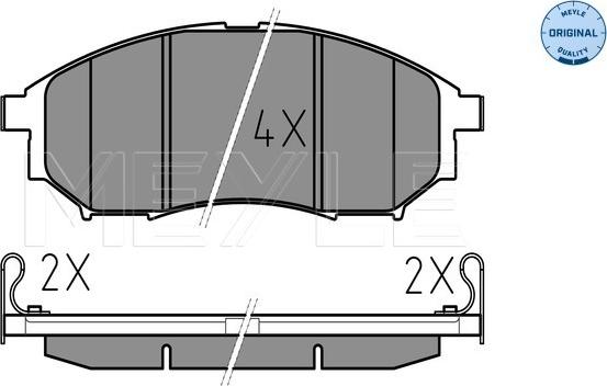 Meyle 025 236 9816/W - Bremžu uzliku kompl., Disku bremzes www.autospares.lv