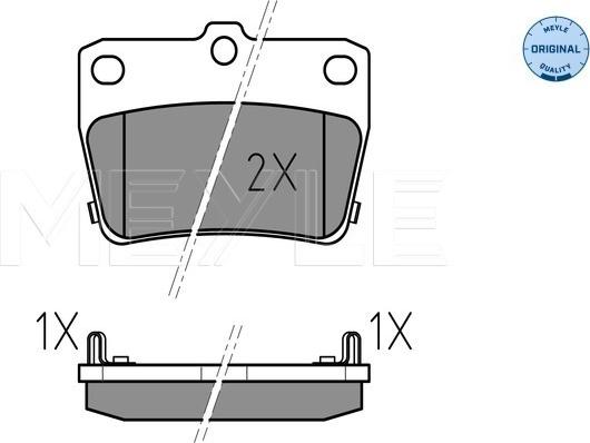 Meyle 025 236 5614/W - Bremžu uzliku kompl., Disku bremzes autospares.lv