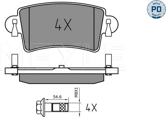 Meyle 025 236 6916/PD - Тормозные колодки, дисковые, комплект www.autospares.lv