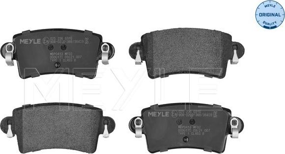 Meyle 025 236 6916 - Brake Pad Set, disc brake www.autospares.lv