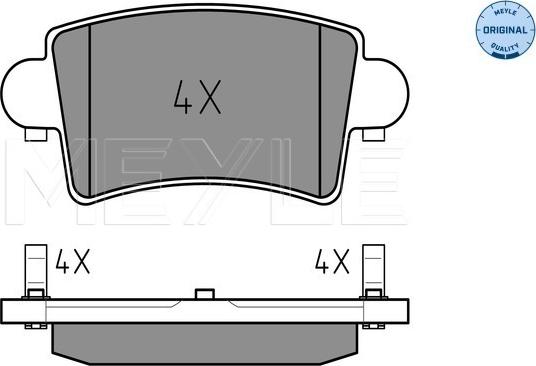 Meyle 025 236 6916 - Brake Pad Set, disc brake www.autospares.lv