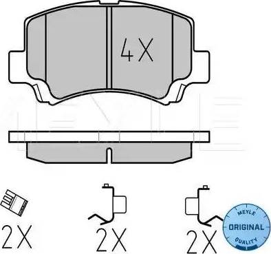 Meyle 025 236 6215/W - Bremžu uzliku kompl., Disku bremzes www.autospares.lv