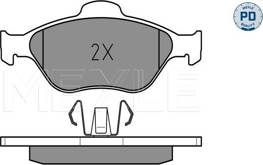 Meyle 025 236 0418/PD - Тормозные колодки, дисковые, комплект www.autospares.lv