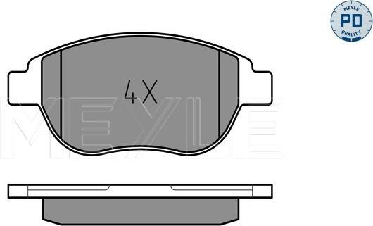 Meyle 025 236 0019/PD - Brake Pad Set, disc brake www.autospares.lv