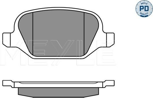 Meyle 025 236 0113/PD - Brake Pad Set, disc brake www.autospares.lv