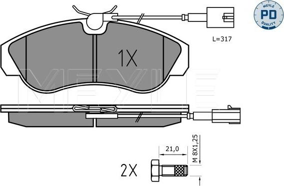 Meyle 025 236 0319/PD - Bremžu uzliku kompl., Disku bremzes www.autospares.lv