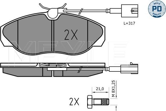 Meyle 025 236 0219/PD - Brake Pad Set, disc brake www.autospares.lv