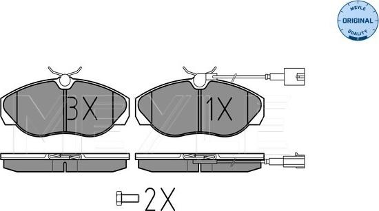 Meyle 025 236 0219/W - Brake Pad Set, disc brake www.autospares.lv