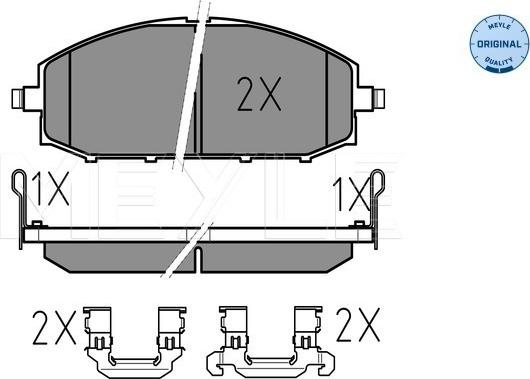 Meyle 025 236 1118/W - Тормозные колодки, дисковые, комплект www.autospares.lv