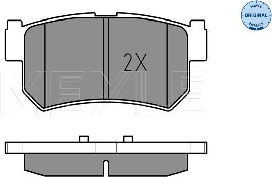 Meyle 025 236 7315/W - Тормозные колодки, дисковые, комплект www.autospares.lv