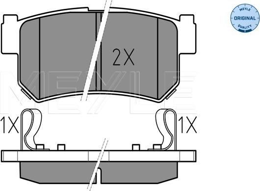 Meyle 025 236 7315/W - Тормозные колодки, дисковые, комплект www.autospares.lv