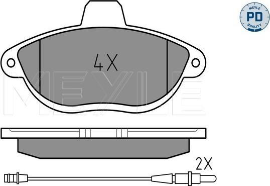 Meyle 025 230 4218/PD - Bremžu uzliku kompl., Disku bremzes www.autospares.lv