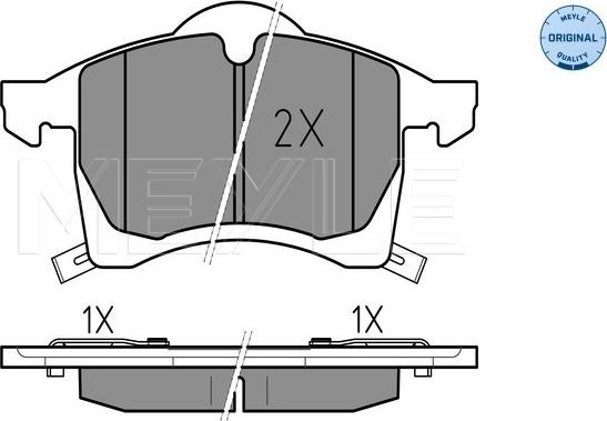 Meyle 025 230 5719/W - Bremžu uzliku kompl., Disku bremzes www.autospares.lv