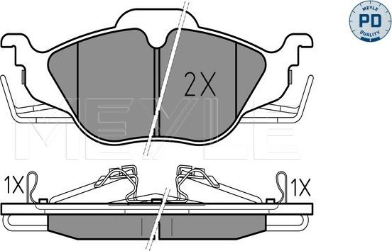 Meyle 025 230 6317/PD - Bremžu uzliku kompl., Disku bremzes www.autospares.lv