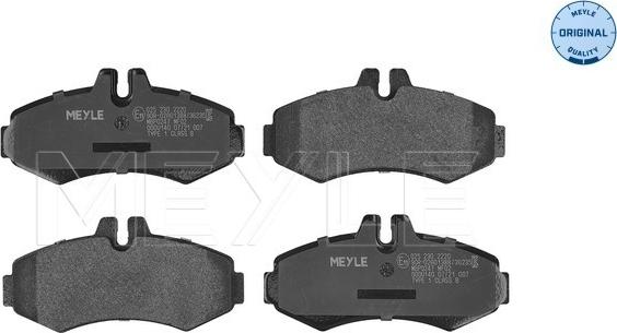 Meyle 025 230 2220 - Brake Pad Set, disc brake www.autospares.lv