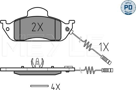 Meyle 025 231 9317/PD - Bremžu uzliku kompl., Disku bremzes www.autospares.lv