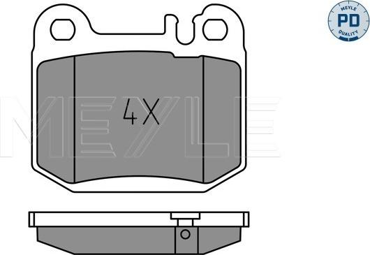 Meyle 025 231 5715/PD - Тормозные колодки, дисковые, комплект www.autospares.lv