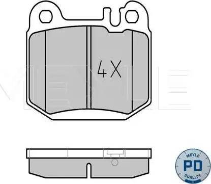 Meyle 025 231 5716/PD - Тормозные колодки, дисковые, комплект www.autospares.lv