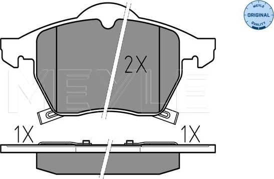 Meyle 025 231 1619/W - Bremžu uzliku kompl., Disku bremzes www.autospares.lv