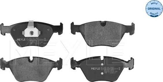 Meyle 025 231 8320 - Brake Pad Set, disc brake www.autospares.lv