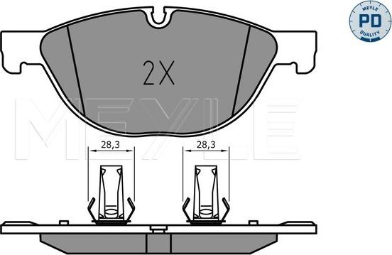 Meyle 025 238 9518/PD - Bremžu uzliku kompl., Disku bremzes www.autospares.lv