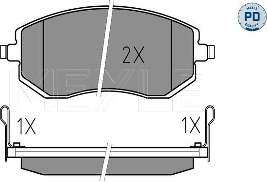 Meyle 025 238 6517/PD - Тормозные колодки, дисковые, комплект www.autospares.lv