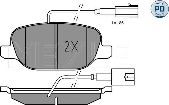 Meyle 025 238 1118/PD - Bremžu uzliku kompl., Disku bremzes www.autospares.lv