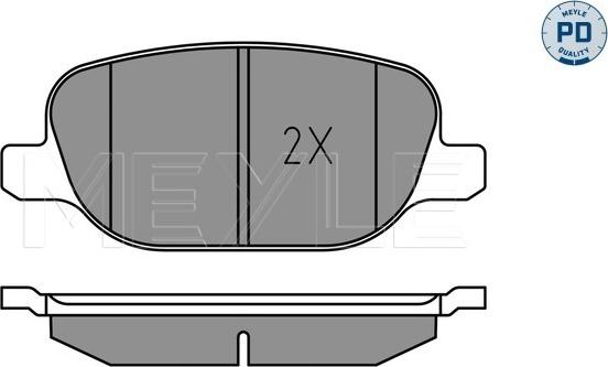 Meyle 025 238 1118/PD - Bremžu uzliku kompl., Disku bremzes www.autospares.lv