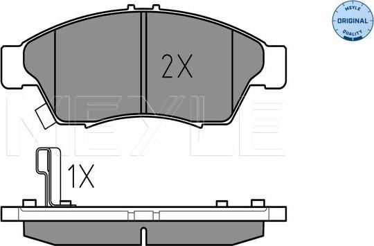 Meyle 025 238 1716/W - Тормозные колодки, дисковые, комплект www.autospares.lv