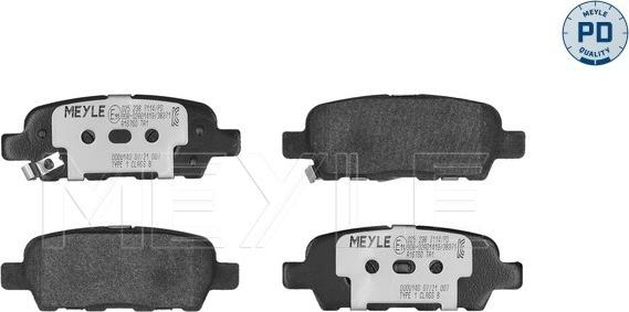 Meyle 025 238 7114/PD - Brake Pad Set, disc brake www.autospares.lv