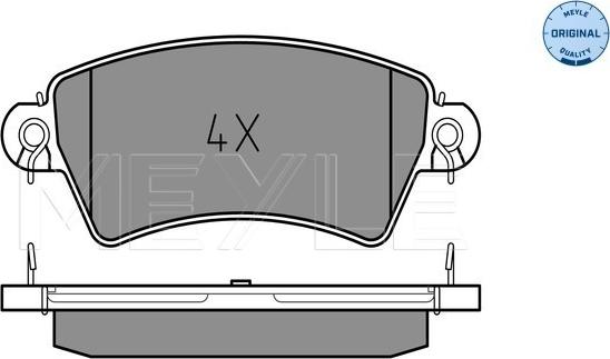 Meyle 025 233 9617 - Bremžu uzliku kompl., Disku bremzes www.autospares.lv