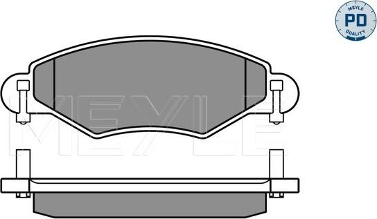 Meyle 025 233 4017/PD - Brake Pad Set, disc brake www.autospares.lv