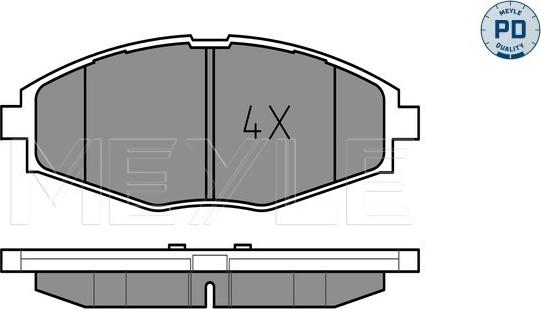 Meyle 025 232 4117/PD - Bremžu uzliku kompl., Disku bremzes www.autospares.lv