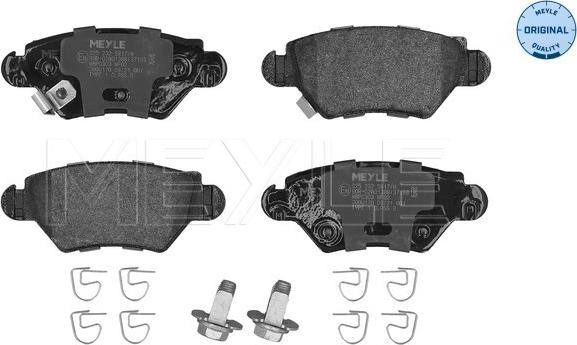 Meyle 025 232 5817/W - Тормозные колодки, дисковые, комплект www.autospares.lv