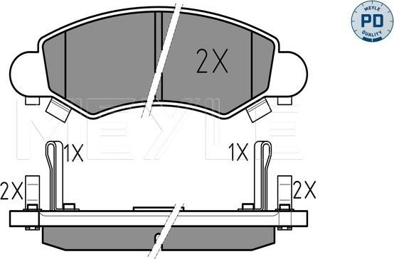 Meyle 025 232 5316/PD - Bremžu uzliku kompl., Disku bremzes www.autospares.lv