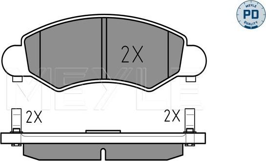 Meyle 025 232 5316/PD - Bremžu uzliku kompl., Disku bremzes www.autospares.lv