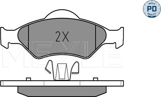 Meyle 025 232 0018/PD - Bremžu uzliku kompl., Disku bremzes www.autospares.lv